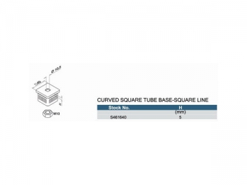 Embout plat carré inox