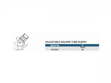 Raccord orientable carré pour support main courante