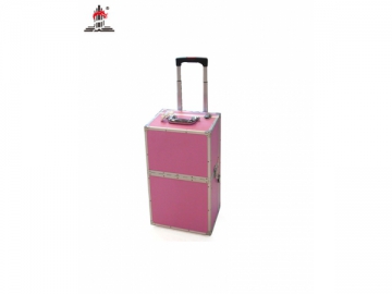 Valise de maquillage rose