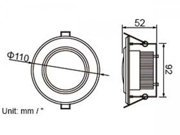 Downlight à LED 3W