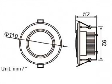 Downlight à LED 5W