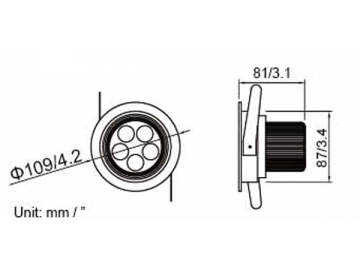 Downlight à LED 5W