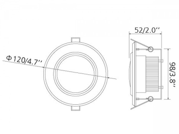 Downlight à LED 9W