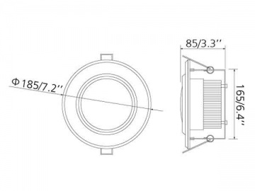 Downlight à LED 12W