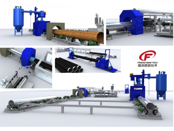 Ligne de production de tuyaux en acier anticorrosion 3PE