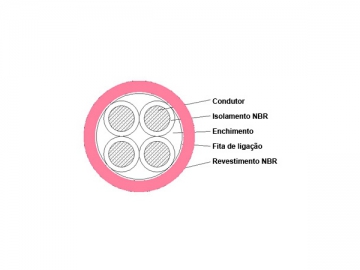 Câble d'alimentation isolé NBR 0,6/1Kv