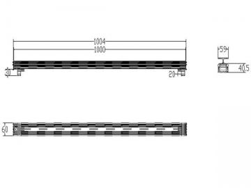 Lèche-mur LED RGBW 1m