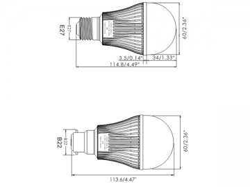 Ampoule LED QP06 variable