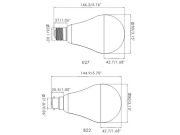 Ampoule LED  QP08 12W