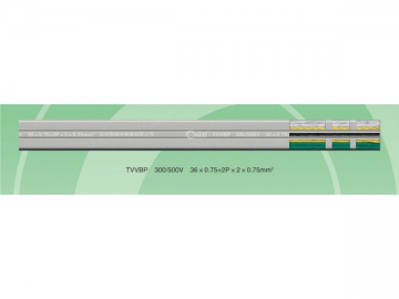 Câble plat pour ascenseurs TVVBP (Conducteur torsadé, paire blindée)