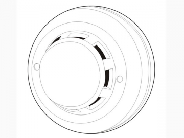 Détecteur de fumée photoélectrique en réseau 4 fils 53mm