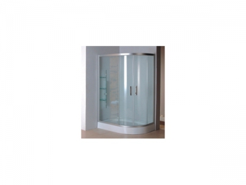 Cabine de douche quart de cercle