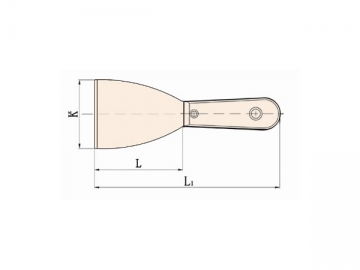 Couteau de vitrier avec manche en bois 204E