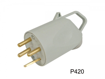Fiche électrique mâle 4 pôles triphasée