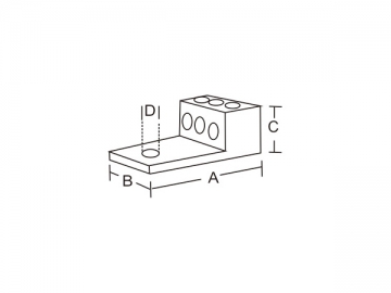 Raccord terminal trois trous