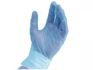 Gants vinyle bleu