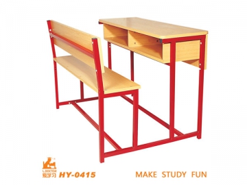 Table et chaise double pour école