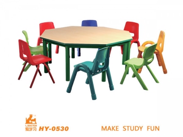 Table trapézoïdale pour enfants