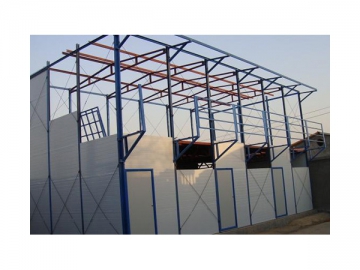 Bâtiment préfabriqué à ossature métallique
