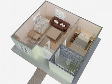Maison à ossature métallique légère, un étage