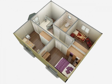 Maison à ossature métallique légère, multi-étages
