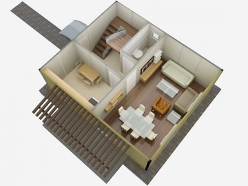 Maison à ossature métallique légère, multi-étages