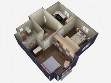 Maison à ossature métallique légère, multi-étages