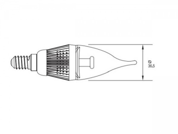 Ampoule flamme à LED E14 - culot doré