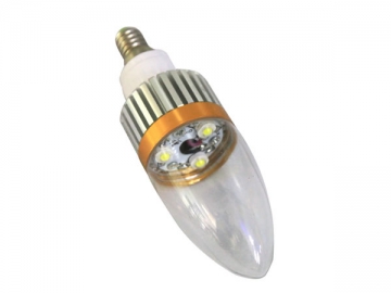 Ampoule flamme à LED E14 - culot argenté