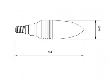 Ampoule flamme à LED E14 - dépolie