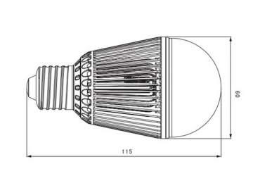 Ampoule à LED à refroidissement