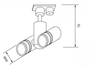 Luminaire sur rail LED haute efficacité