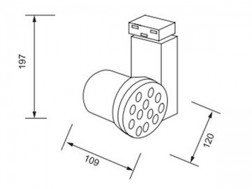 Luminaire sur rail LED haute efficacité