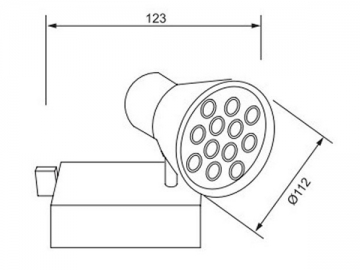 Luminaire sur rail LED haute efficacité