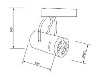 Luminaire sur rail LED haute efficacité