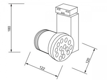 Luminaire sur rail LED haute efficacité