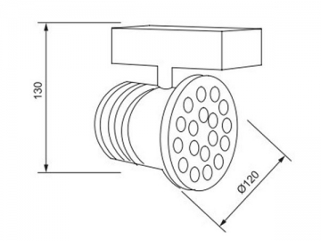 Luminaire sur rail LED haute efficacité