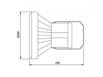 Luminaire grande hauteur à LED sans abat-jour