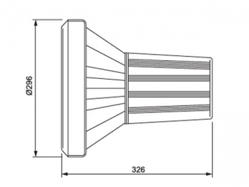 Luminaire grande hauteur à LED à refroidissement