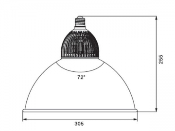 Luminaire grande hauteur à LED à refroidissement