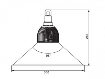 Luminaire grande hauteur à LED à refroidissement