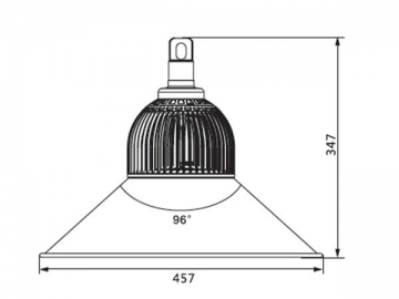 Luminaire grande hauteur à LED à refroidissement