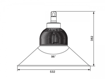 Luminaire grande hauteur à LED à refroidissement