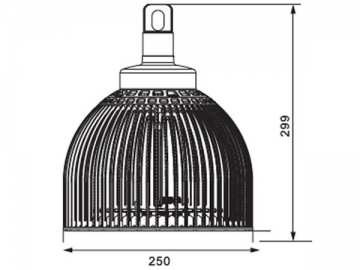 Luminaire grande hauteur à LED à refroidissement