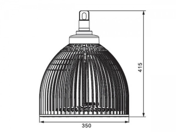 Luminaire grande hauteur à LED à refroidissement