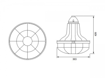 Luminaire à LED antidéflagrant en aluminium