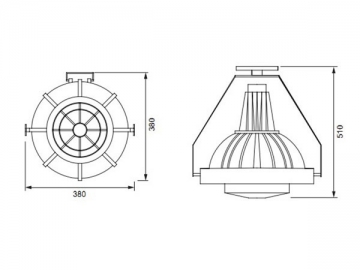 Luminaire à LED antidéflagrant en aluminium