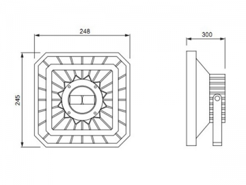 Luminaire à LED antidéflagrant en aluminium