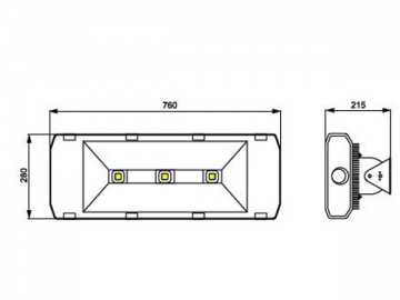 Luminaire à LED intégré pour tunnel