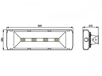 Luminaire à LED intégré pour tunnel